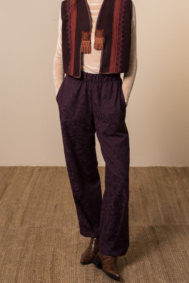 Purple wide pants