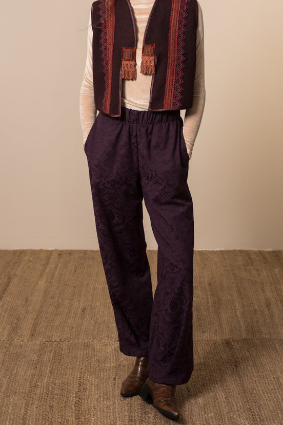 Purple wide pants